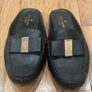 Kate Spade Black Leather Mules